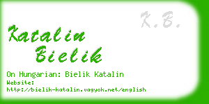 katalin bielik business card